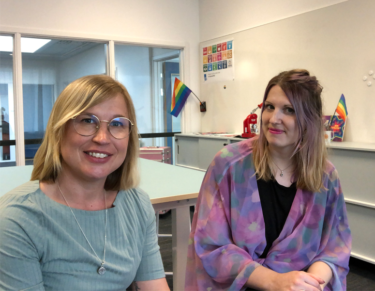 Porträttbild på Victoria Lagerkvist och Malin Klintholm.